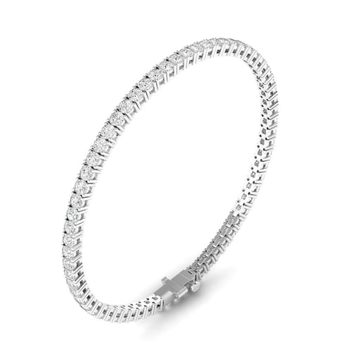 Lab Grown Classic 4 Prong Tennis Bracelets (F+ Color -VS+ Clarity)