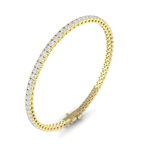Lab Grown Classic 4 Prong Tennis Bracelets (F+ Color -VS+ Clarity)