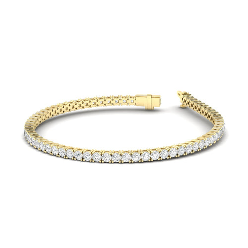 Lab Grown Classic 4 Prong Tennis Bracelets (F+ Color -VS+ Clarity)