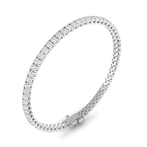 Lab Grown Classic 4 Prong Tennis Bracelets (F+ Color -VS+ Clarity)