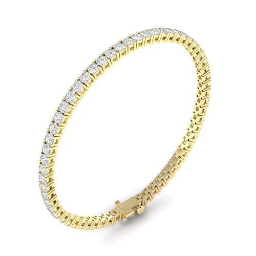 Lab Grown Classic 4 Prong Tennis Bracelets (F+ Color -VS+ Clarity)