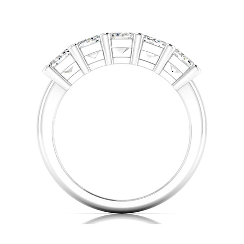 14 Karat Lab Grown Emerald-Cut 5-Stone Ring (2.50 Total Carat WeightF+ Color-VS+Clarity)