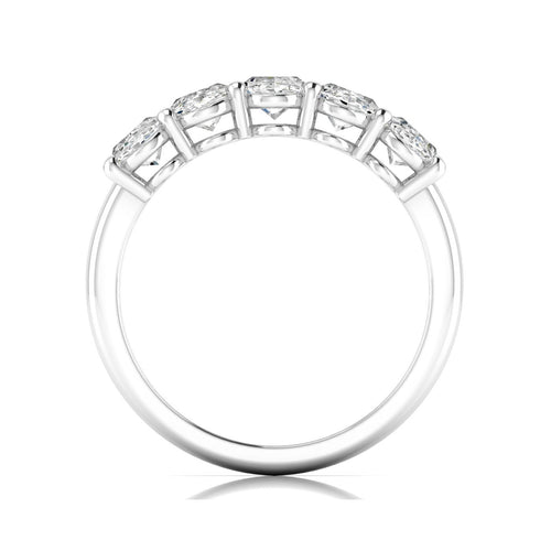 14 Karat 5-Stone Oval Basket Lab Grown Diamond Ring