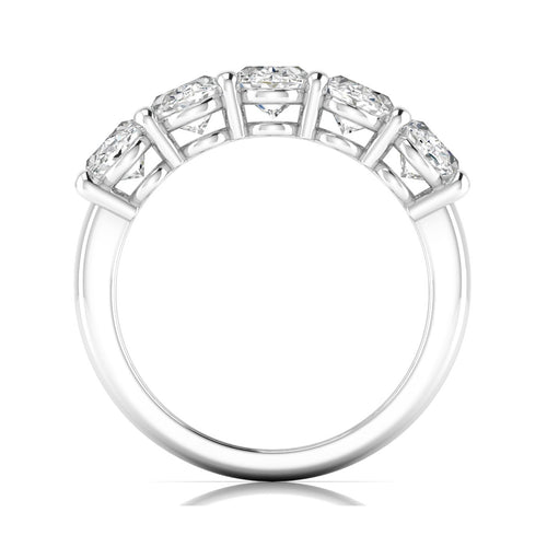 14 Karat 5-Stone Oval Basket Lab Grown Diamond Ring