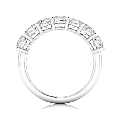 Lab Grown 7-Stone Round Diamond Ring ( F+Color VS +Clarity)
