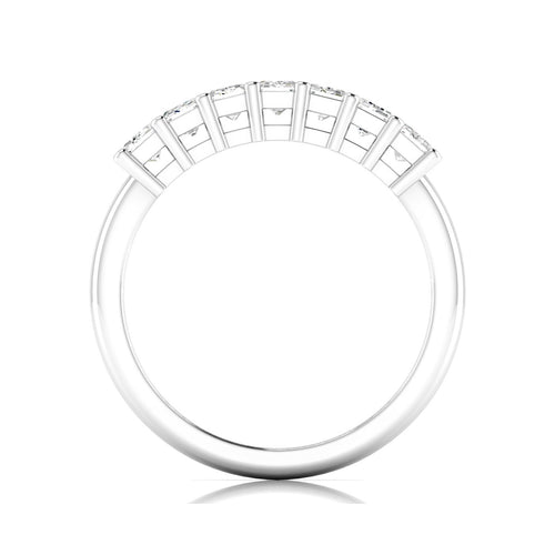 Lab Grown 7 - Stone Emerald-Cut Diamond Ring F+Color VS+ Clarity)