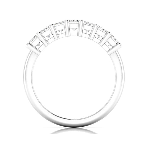 Lab Grown 7 - Stone Emerald-Cut Diamond Ring F+Color VS+ Clarity)