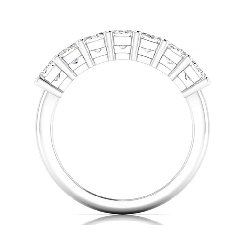 Lab Grown 7 - Stone Emerald-Cut Diamond Ring F+Color VS+ Clarity)