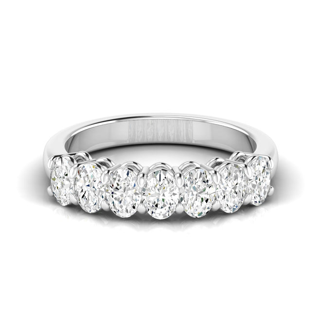 Lab Grown 7 - Stone Oval Basket Diamond Ring (F+ Color-VS+Clarity)