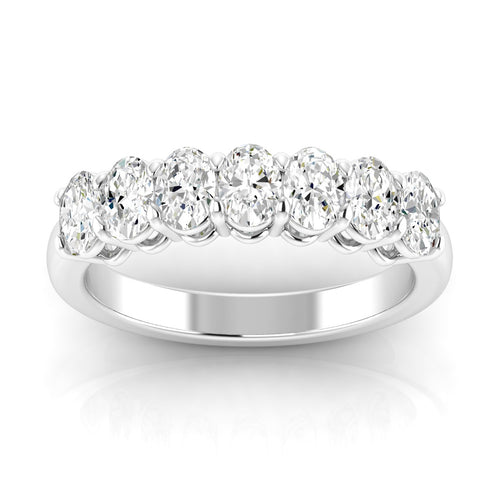 Lab Grown 7 - Stone Oval Basket Diamond Ring (F+ Color-VS+Clarity)
