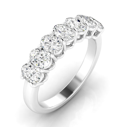 Lab Grown 7 - Stone Oval Basket Diamond Ring (F+ Color-VS+Clarity)