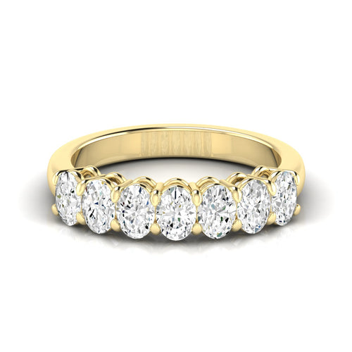 Lab Grown 7 - Stone Oval Basket Diamond Ring (F+ Color-VS+Clarity)
