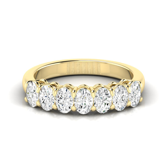 Lab Grown 7 - Stone Oval Basket Diamond Ring (F+ Color-VS+Clarity)