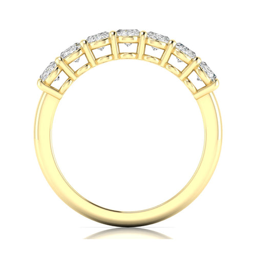 Lab Grown 7 - Stone Oval Basket Diamond Ring (F+ Color-VS+Clarity)