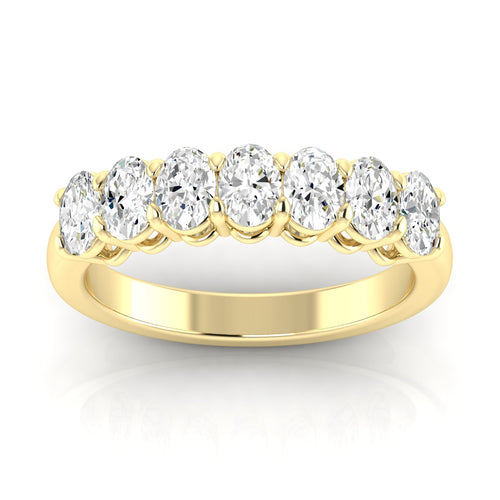 Lab Grown 7 - Stone Oval Basket Diamond Ring (F+ Color-VS+Clarity)