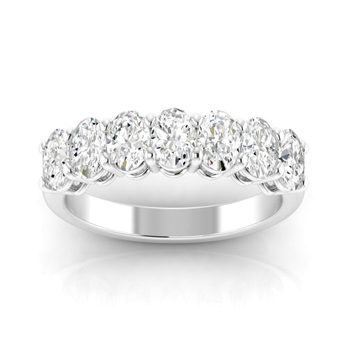 Lab Grown 7 - Stone Oval Basket Diamond Ring (F+ Color-VS+Clarity)