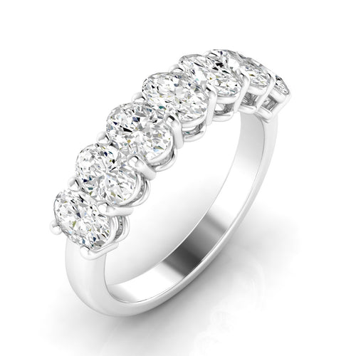 Lab Grown 7 - Stone Oval Basket Diamond Ring (F+ Color-VS+Clarity)
