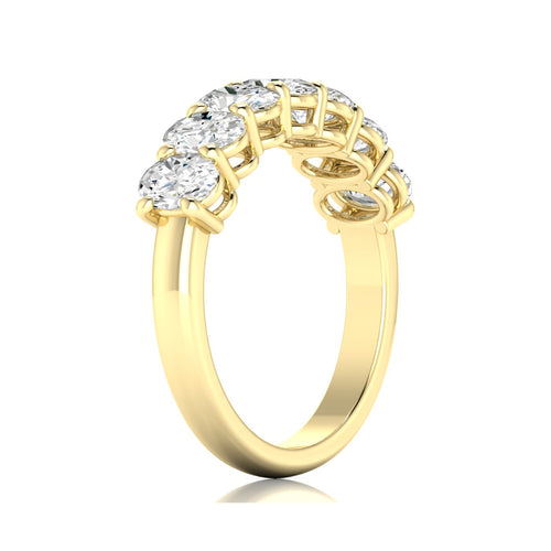 Lab Grown 7 - Stone Oval Basket Diamond Ring (F+ Color-VS+Clarity)