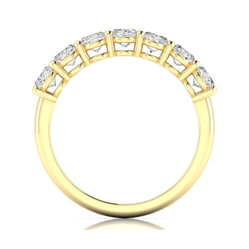 Lab Grown 7 - Stone Oval Basket Diamond Ring (F+ Color-VS+Clarity)