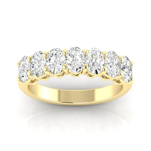 Lab Grown 7 - Stone Oval Basket Diamond Ring (F+ Color-VS+Clarity)