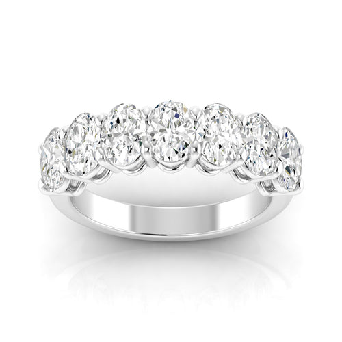 Lab Grown 7 - Stone Oval Basket Diamond Ring (F+ Color-VS+Clarity)