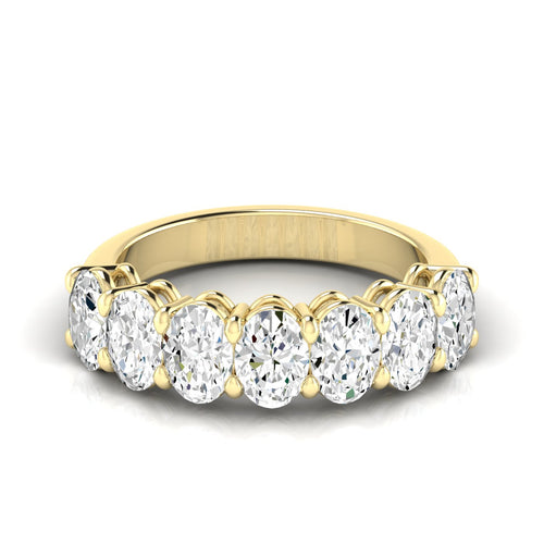Lab Grown 7 - Stone Oval Basket Diamond Ring (F+ Color-VS+Clarity)