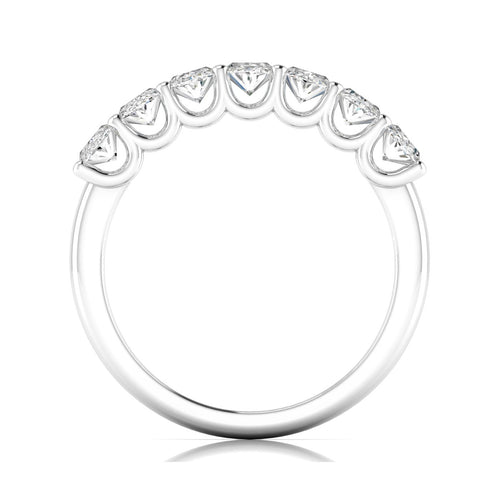 14 Karat Seven- Stone U Shaped Oval Lab Grown Diamond Ring(F+Color -VS+ Clarity)