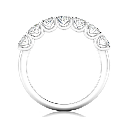 14 Karat Seven- Stone U Shaped Oval Lab Grown Diamond Ring(F+Color -VS+ Clarity)