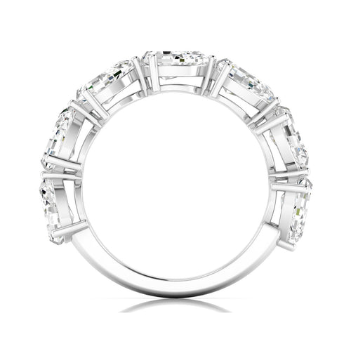 14 Karat Gold 7-Stone East-West Pear-Shape Lab Grown Diamond Ring(F+ Color VS+ Clarity)