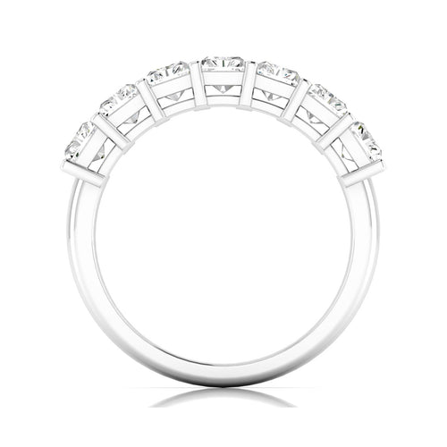 Lab Grown 7-Stone Radiant Diamond Ring (F+Color-VS+ Clarity)