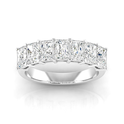 Lab Grown 7-Stone Radiant Diamond Ring (F+Color-VS+ Clarity)