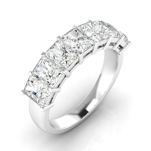 Lab Grown 7-Stone Radiant Diamond Ring (F+Color-VS+ Clarity)