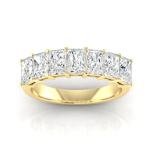 Lab Grown 7-Stone Radiant Diamond Ring (F+Color-VS+ Clarity)