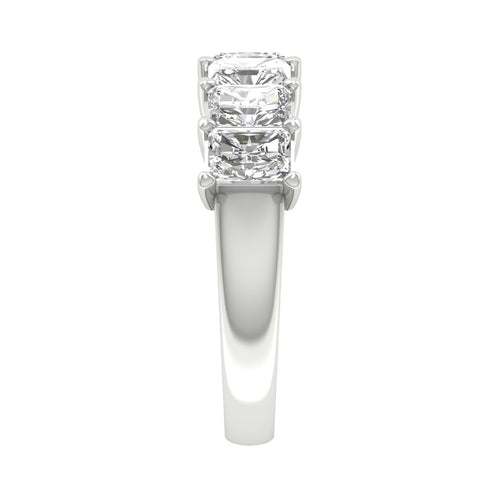 Lab Grown 7-Stone Radiant Diamond Ring (F+Color-VS+ Clarity)