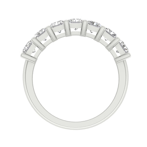 Lab Grown 7-Stone Radiant Diamond Ring (F+Color-VS+ Clarity)