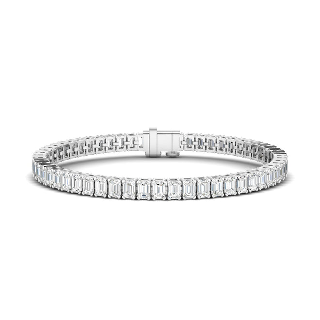 Lab Grown Emerald Cut Tennis Bracelet (6.00 Carats Total Weight F+ Color -VS+ Clarity)