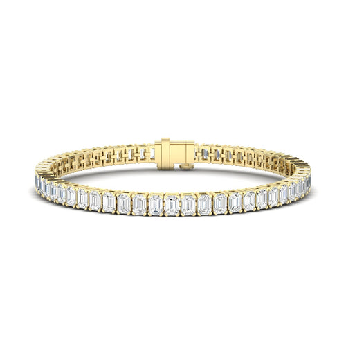 Lab Grown Emerald Cut Tennis Bracelet (6.00 Carats Total Weight F+ Color -VS+ Clarity)