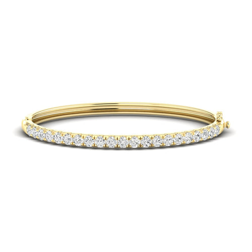 Lab Grown Diamond Bangle Bracelet (3.00 Carats Total Weight F+Color VS+Clarity)
