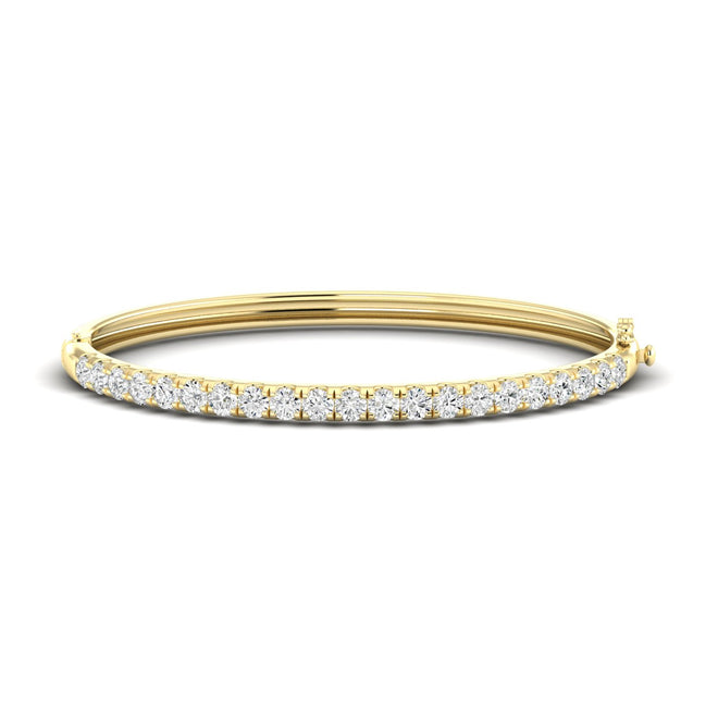 Lab Grown Diamond Bangle Bracelet (3.00 Carats Total Weight F+Color VS+Clarity)