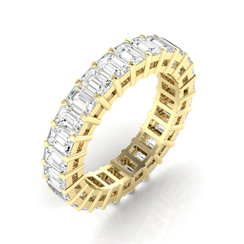 14 Karat Lab Grown Emerald Cut Eternity Band (F+ Color-VS+Clarity) - Paul Nudelman Jewellers
