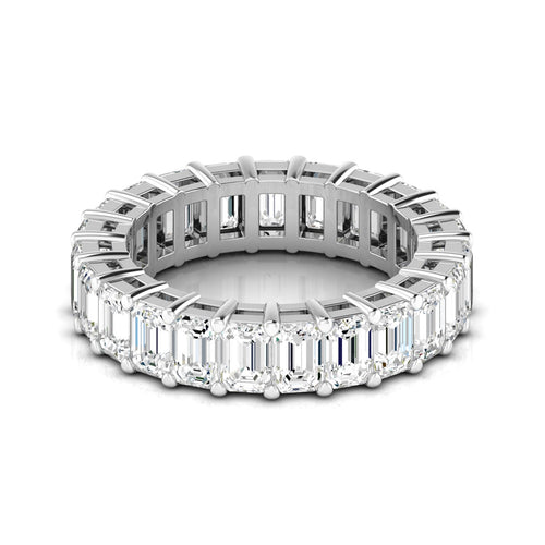 14 Karat Lab Grown Emerald Cut Eternity Band (F+ Color-VS+Clarity) - Paul Nudelman Jewellers