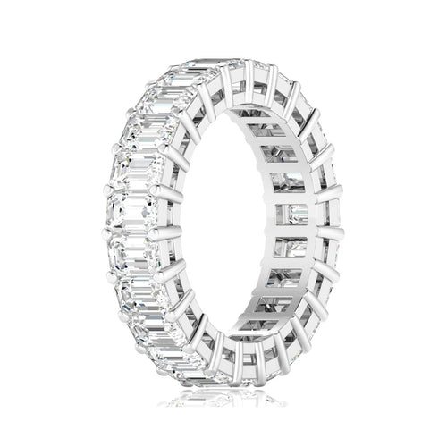 14 Karat Lab Grown Emerald Cut Eternity Band (F+ Color-VS+Clarity) - Paul Nudelman Jewellers