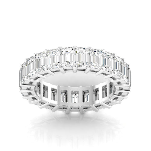 14 Karat Lab Grown Emerald Cut Eternity Band (F+ Color-VS+Clarity) - Paul Nudelman Jewellers