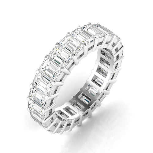 14 Karat Lab Grown Emerald Cut Eternity Band (F+ Color-VS+Clarity) - Paul Nudelman Jewellers