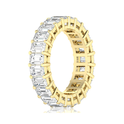 14 Karat Lab Grown Emerald Cut Eternity Band (F+ Color-VS+Clarity) - Paul Nudelman Jewellers