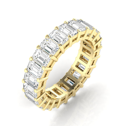 14 Karat Lab Grown Emerald Cut Eternity Band (F+ Color-VS+Clarity) - Paul Nudelman Jewellers