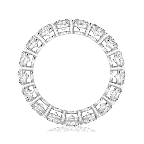 14 Karat White Gold Lab Grown Oval Diamond Eternity Band (5.00 total weight F+Color VS+ Clarity)) - Paul Nudelman Jewellers