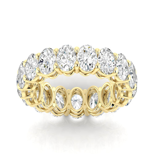 14 Karat White Gold Lab Grown Oval Diamond Eternity Band (5.00 total weight F+Color VS+ Clarity)) - Paul Nudelman Jewellers