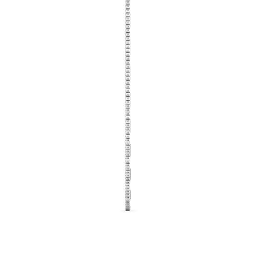 Half Tennis Lab Grown Diamond Necklace with Paper Clip Chain (4.00 Total Carat weight F+ Color VS+ Clarity)