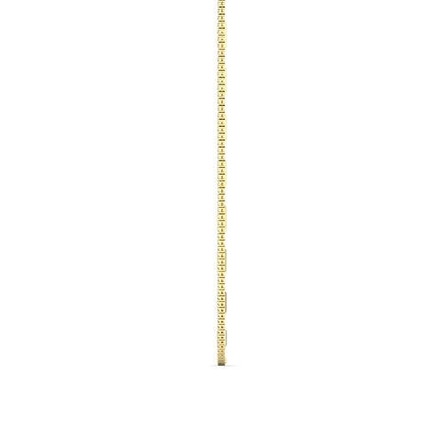 Half Tennis Lab Grown Diamond Necklace with Paper Clip Chain (4.00 Total Carat weight F+ Color VS+ Clarity)